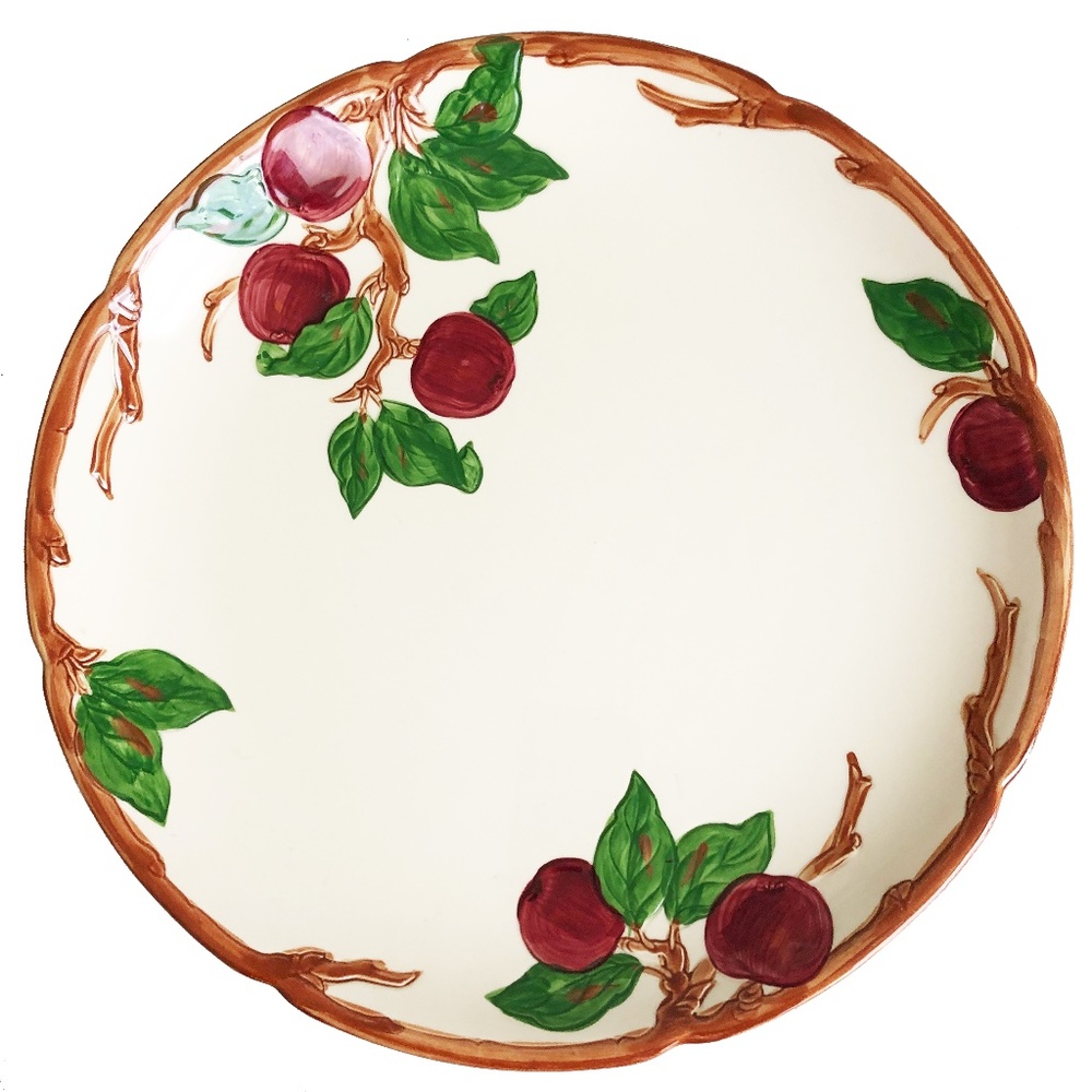 Franciscan Ware Apple Serving Platter 14in USA Vintage Ceramic Mid Century